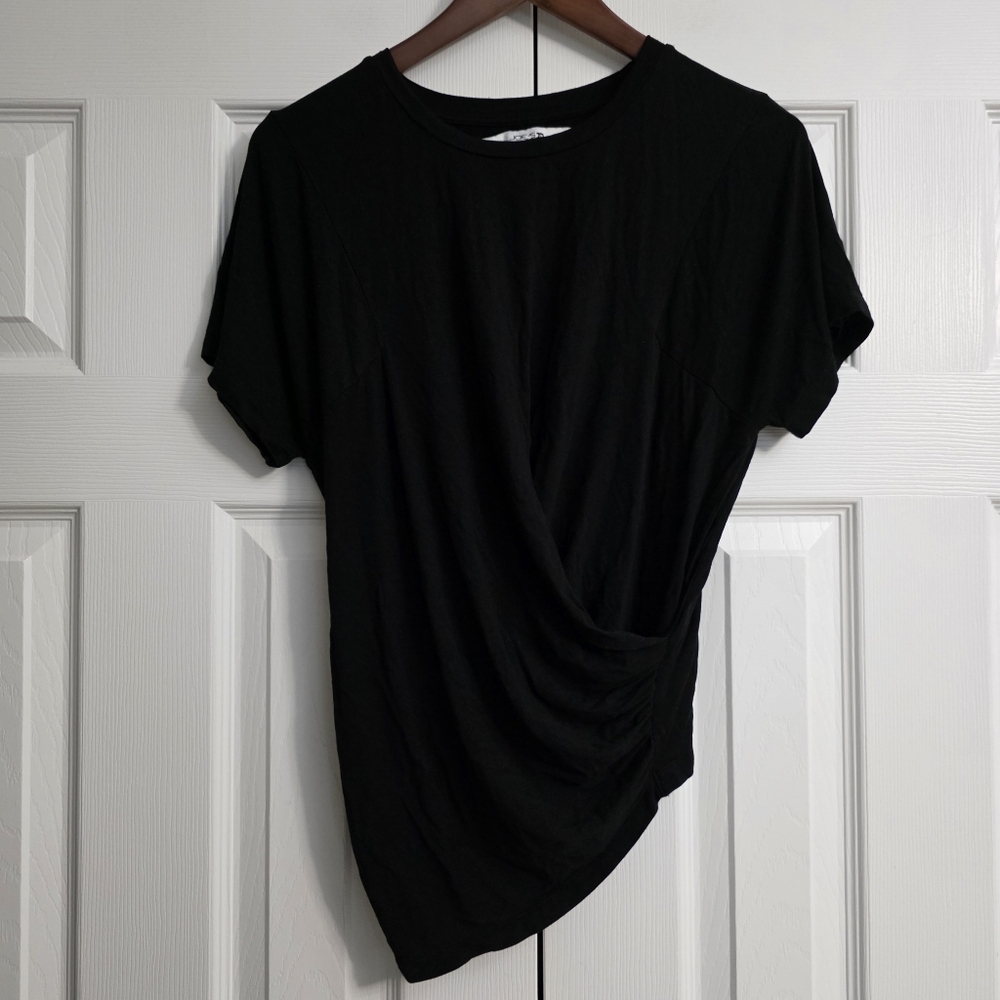 Joe's Jeans Draped Black Top Womens Size Large